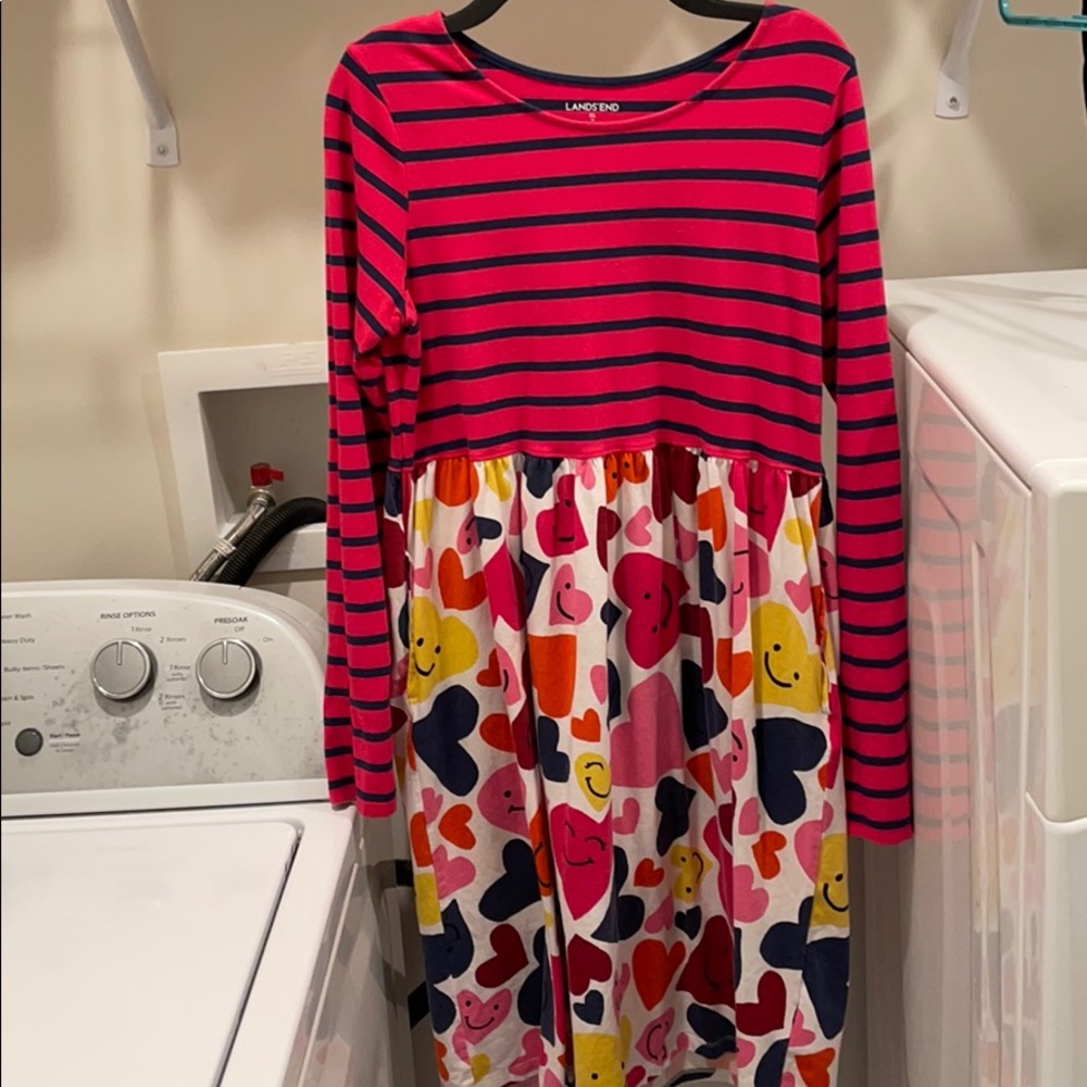 Hearts dress with stripes